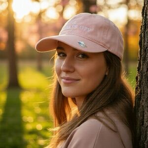 “No Days Off” Baseball Style Cap,, Pink Adjustable, ChokoLids